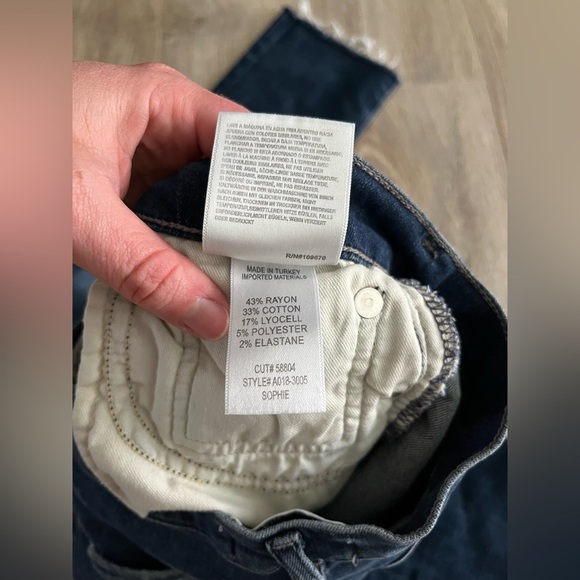 Agolde Women’s Sophie Crop Raw Hem Comfort Stretch Skinny Jean Dark Wash Size 26 - Picture 6 of 8